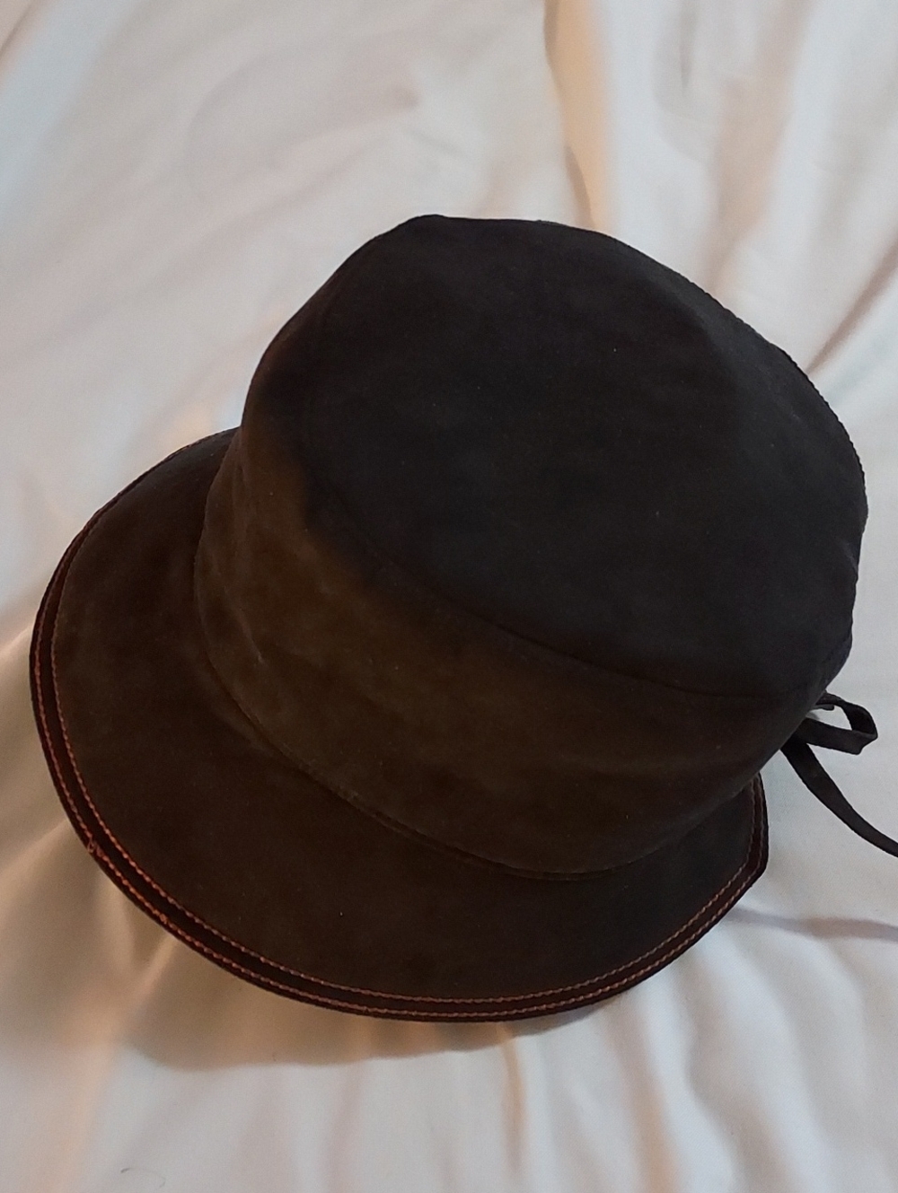 Black Suede Bucket Hat - Unbranded